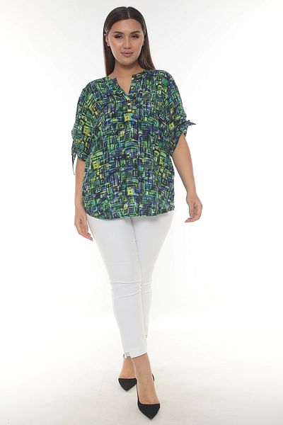 Lady Majestic Viscon Plus Size Blouse