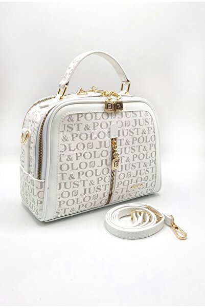 Just Polo حقيبة يد وكتف نسائية مكونة من 4 أقسام