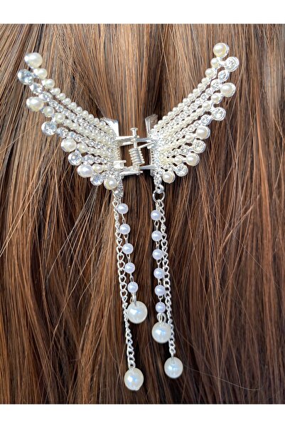 SHEKER HOME Închidere metalică cu zăvor cu perle și pietre - argintiu