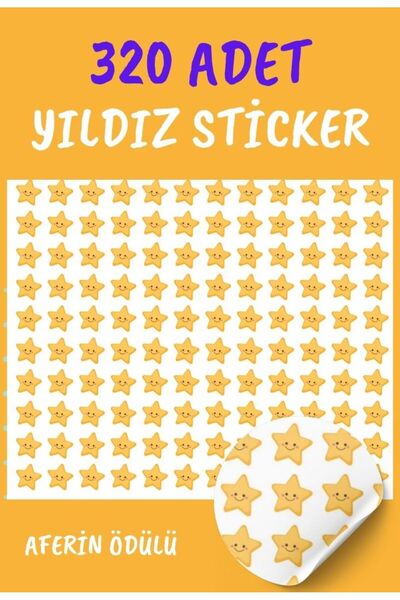 Sticksy Ödev Ödül Etiket Sticker Öğretmen Yıldız Harikasın Etiketleri 320 Ade...