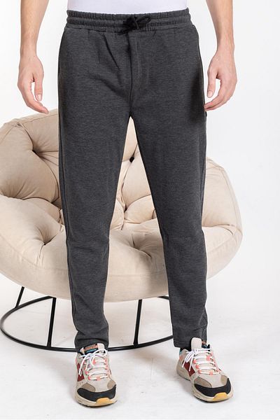 Mutlu City Double Face Fabric Basic Straight Model Comfortable Fit Παντελόνι Cut Trend Ανδρικό παντελόνι φούτερ-2880-Anthracite