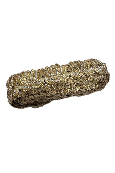 Hasyılmaz 8 Meters Guipure Applique - Stone and Bead Embroidered (Model 7)