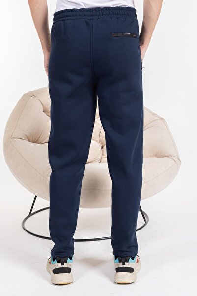 Mutlu City Τσέπες με φερμουάρ υψηλής ποιότητας - Ανδρικά φούτερ Charter με τρεις κλωστές 2590-Indigo