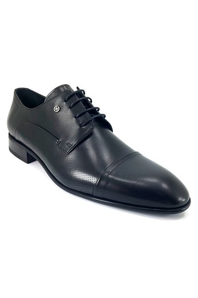MARCOMEN 9423 Casual Leather Classic Men's Shoes-Black