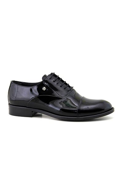 Fosco 7102 Genuine Leather Men's Classic Shoes-black Patent Leather