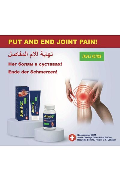 Joint-X Glucosamine Chondroitin Msm Effective on Joint and Muscle Pain 200 Tablets Type 2 Collagen