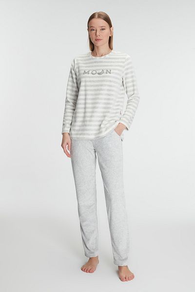 Anıl 11256 Women's Cotton Long Sleeve Pajamas Set