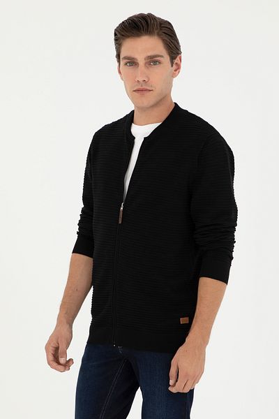 U.S. Polo Assn. Η.Π.Α. POLO ASSN. ΑΝΔΡΙΚΟ ΠΛΕΚΤΟ ΠΛΕΚΤΟ ΜΑΥΡΗ ΖΑΚΑΚΑ