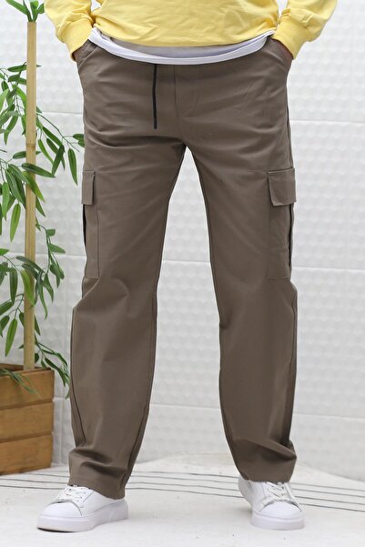 WAFRA Erkek Kargo Cepli Baggy Gabardin Pantalon