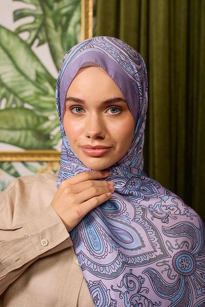İpekhan Μαλακό σάλι Marrakech Grey Lilac - Collection 3048-18