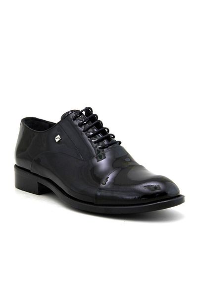 Fosco 7102 Genuine Leather Men's Classic Shoes-black Patent Leather