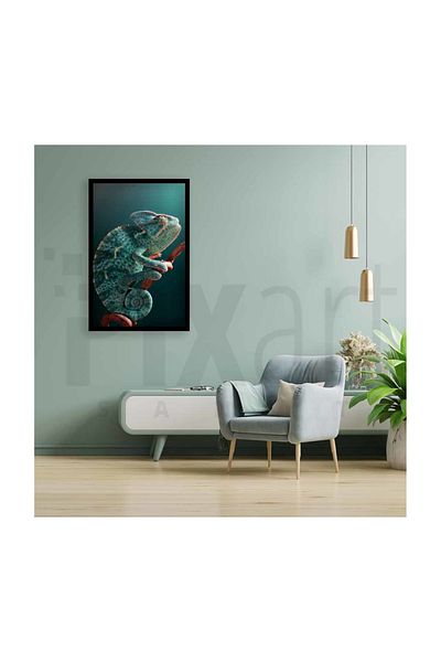 pixartsanat Chameleon Pixart Art Diamond Mosaic Painting Diamond Turkey 40*60