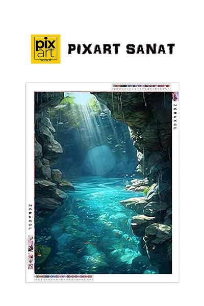 pixartsanat Charming Cave 30x40 PixArt Art Diamond Mosaic Painting Diamond Turkey