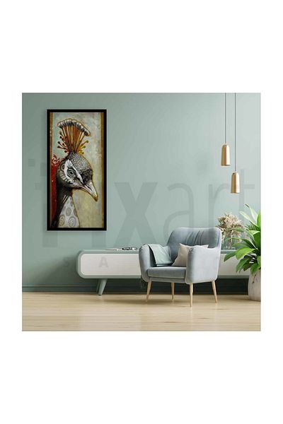 pixartsanat Indian Peacock Beauty Pixart Art Diamond Mosaic Painting Daimond Turkey 32*62