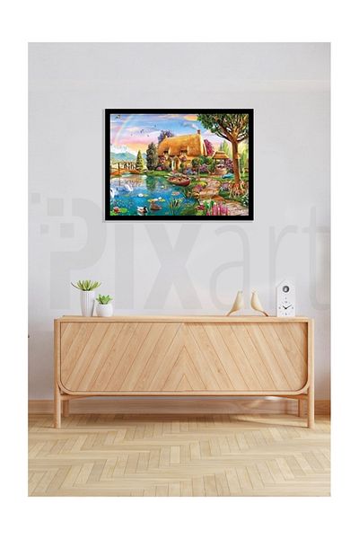 pixartsanat Dream House Pixart Art Diamond Mosaic Painting Diamond Turkey 76*51
