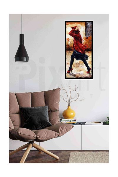 pixartsanat Woman Walking Pixart Art Diamond Mosaic Painting Diamond Turkey 25*51