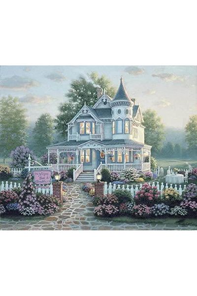 pixartsanat Gardened House 40x50 PixArt Art Diamond Mosaic Painting Diamond Türkiye