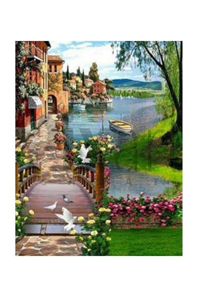 pixartsanat Landscape Pixart Art Diamond Mosaic Painting Diamond Turkey 46*58