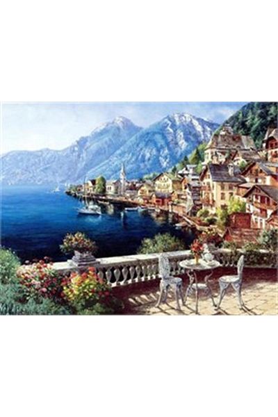 pixartsanat Town in Mountain Skirts Pixart Art Diamond Mosaic Painting Diamond Turkey 66*50