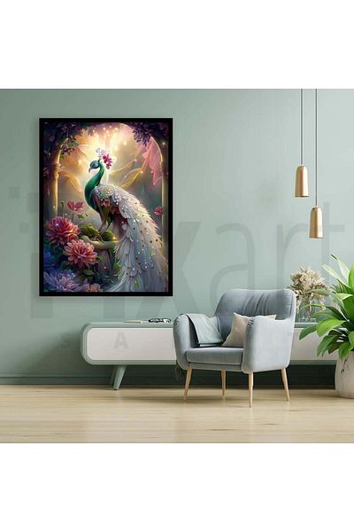 pixartsanat Peacock 30*40 Cm Pixart Art Diamond Mosaic Painting Diamond Turkey