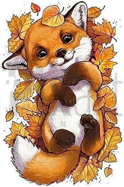 pixartsanat Baby Fox 30*40cm Pixart Art Diamond Mosaic Painting Diamond Turkey