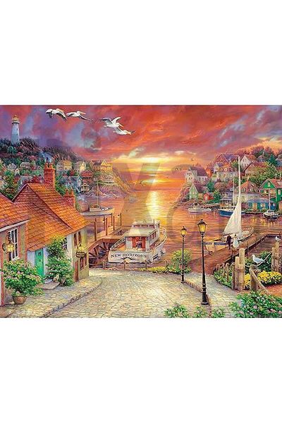 pixartsanat Sunset Street 30*40 PixArt Art Diamond Mosaic Painting Diamond Türkiye
