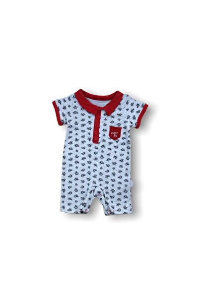 Narnuga Mi̇rayli̇fe 6-9 9-12 12-18 Months Galaxy Printed Short Sleeve Baby Bo...