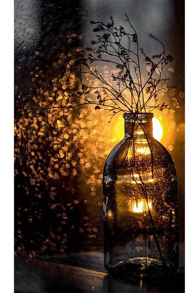 pixartsanat A Vase Dry Branch Pixart Art Diamond Mosaic Painting Diamond Türkiye 37*69
