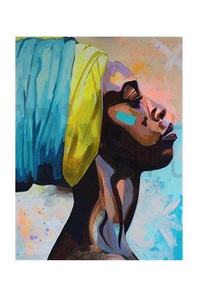 pixartsanat African Girl Pixart Art Diamond Mosaic Painting Diamond Turkey 41*53