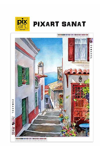 pixartsanat Slinky Streets 40x60 PixArt Art Diamond Mosaic Painting Diamond Turkey