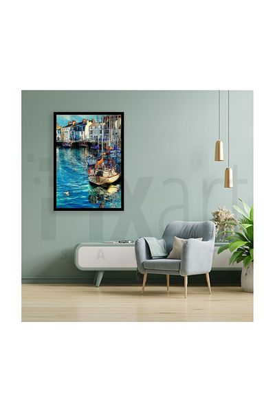 pixartsanat Beach Town Pixart Art Diamond Mosaic Painting Diamond Turkey 41*58