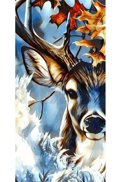 pixartsanat Deer Among The Winter Beautys Pixart Art Diamond Mosaic Painting Daimond Turkey 35*71