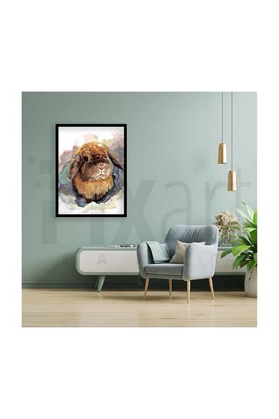 pixartsanat Rabbit in the Snow Pixart Art Diamond Mosaic Painting Diamond Turkey 40*50