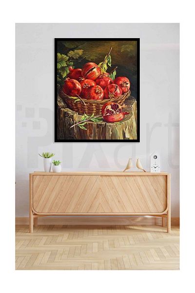 pixartsanat Pomegranates in the Basket Pixart Art Diamond Mosaic Painting Diamond Turkey 41*46