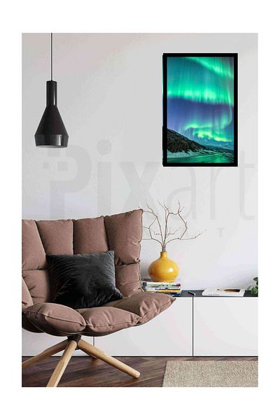 pixartsanat Green Northern Lights Pixart Art Diamond Mosaic Painting Diamond Turkey 40*60