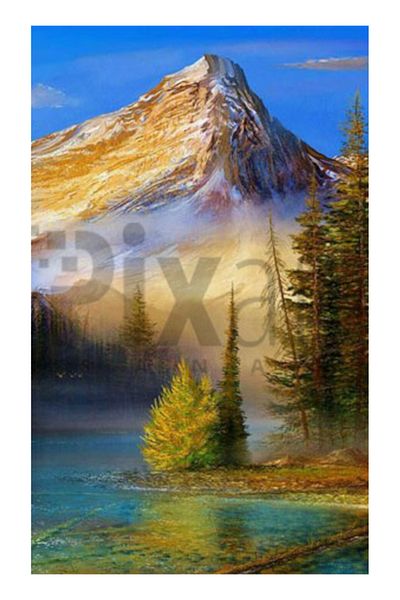 pixartsanat Snowy Mountain Scenery Pixart Art Diamond Mosaic Painting Diamond Turkey 40*60