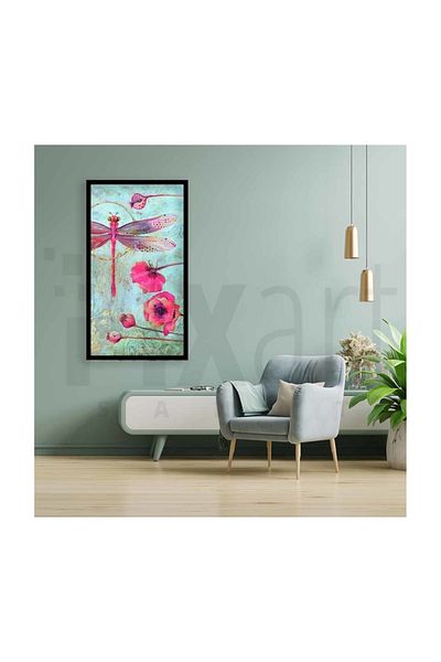 pixartsanat Pink Dragonfly Pixart Art Diamond Mosic Painting Daimond Turkey 58*102
