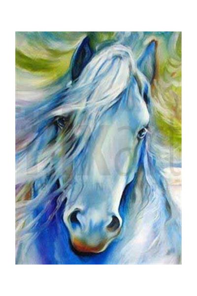 pixartsanat White Horse Drawing Pixart Art Diamond Musical Painting Daimond Turkey 50*71