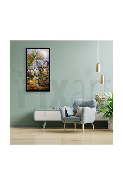 pixartsanat Mountain House Pixart Art Diamond Mosaic Painting Diamond Turkey 53*94