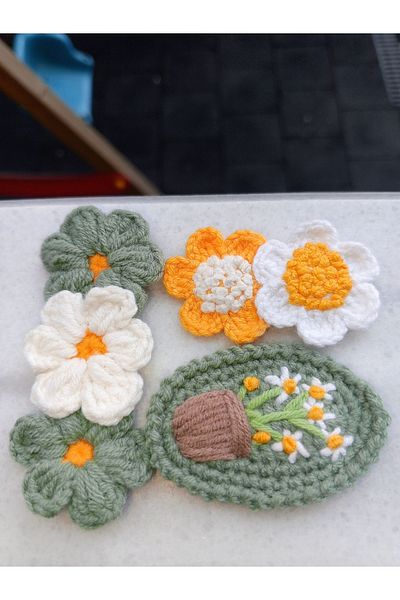 Jolly accesory Buckle Colored Knitted Snap Set for Mother and Child