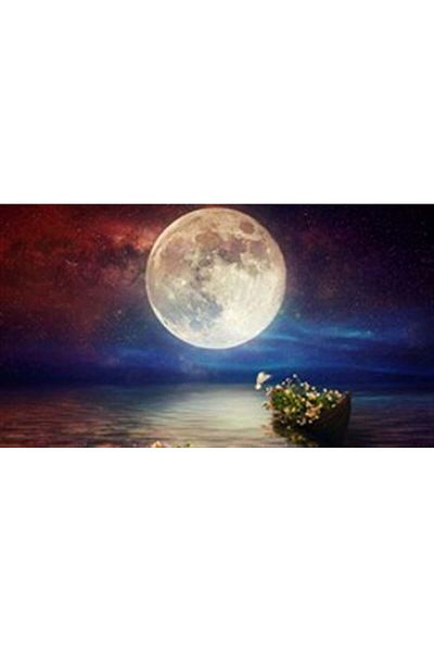 pixartsanat Full Moon from the Open Sea Pixart Art Diamond Mosaic Painting Diamond Türkiye 80*35