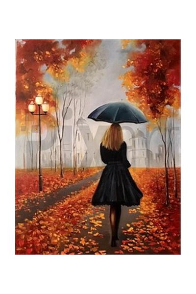 pixartsanat Autumn Walk Pixart Art Diamond Mosaic Painting Diamond Türkiye 38*50
