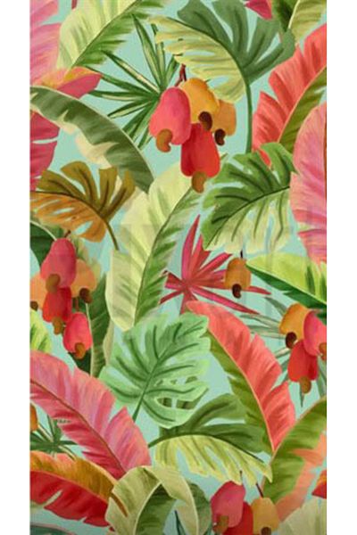 pixartsanat Hawaiian Pink Flowers Pattern Pixart Art Diamond Mosaic Painting Diamond Türkiye 40*60