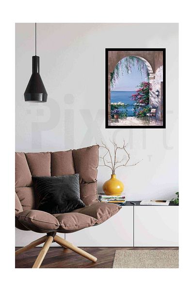 pixartsanat Floral Seascape Pixart Art Diamond Mosaic Painting Diamond Turkey 46*61