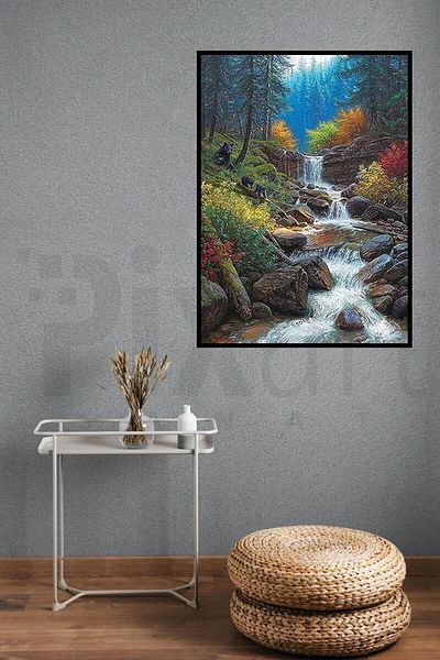 pixartsanat River And Forest 50*40PixArt Art Diamond Mosaic Painting Diamond Turkey