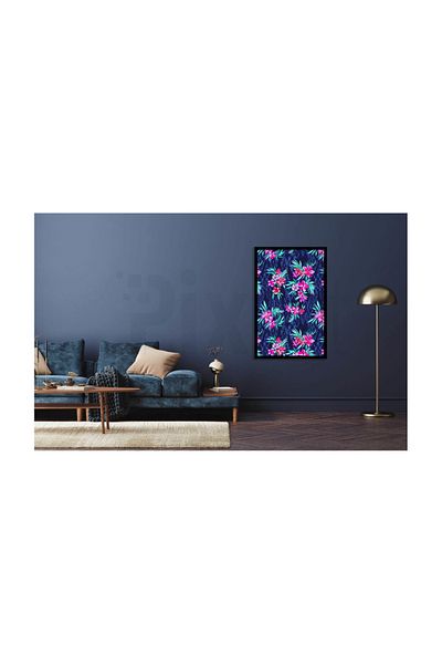 pixartsanat Pink Flower Pattern Pixart Art Diamond Mosaic Diamond Turkey 43*74