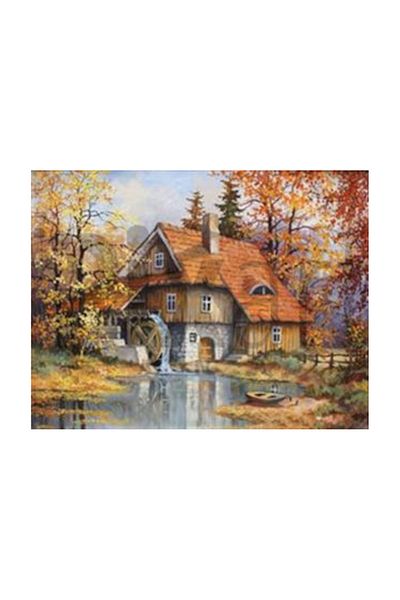 pixartsanat Wooden Mill Pixart Art Diamond Mosaic Painting Diamond Türkiye 70*50
