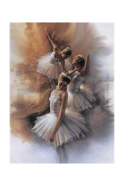pixartsanat Three Ballerina Pixart Art Diamond Mosaic Painting Diamond Turkey 48*66