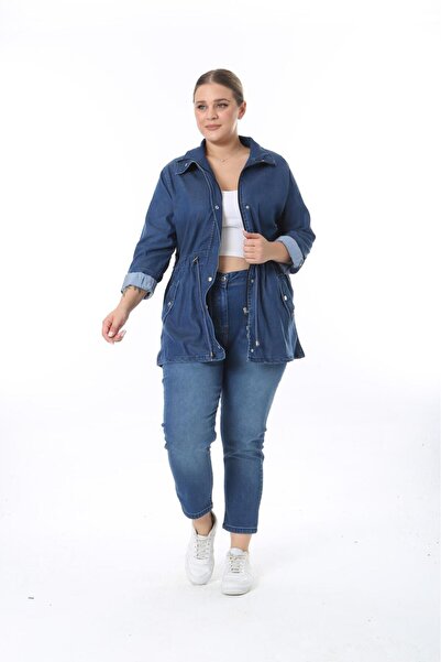 EYLÜLXXL Τζιν μπουφάν Plus Size
