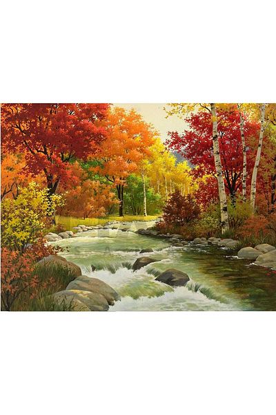 pixartsanat River Stream 30*40 PixArt Art Diamond Mosaic Painting Diamond Turkey